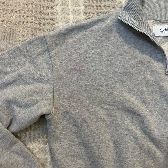 Gray 7 Days Active Half-Zip Sweatshirt size XS - Picture 5 of 6